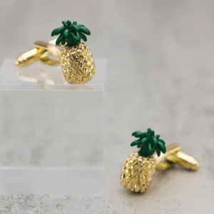 Ananas Manchetknopen Goud